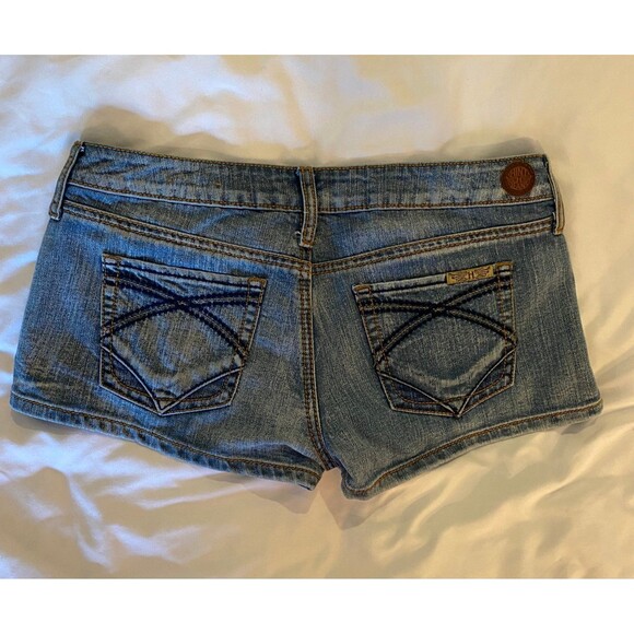 Hint Jean Shorts Distressed Size 9 Designer Stitching Short Shorts Daisy Dukes - Picture 4 of 9